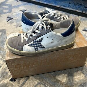 Golden goose size 6 gingham star